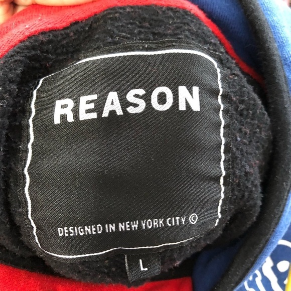 REASON Streetwear graphic color block hooded sweatshirt - Picture 6 of 14